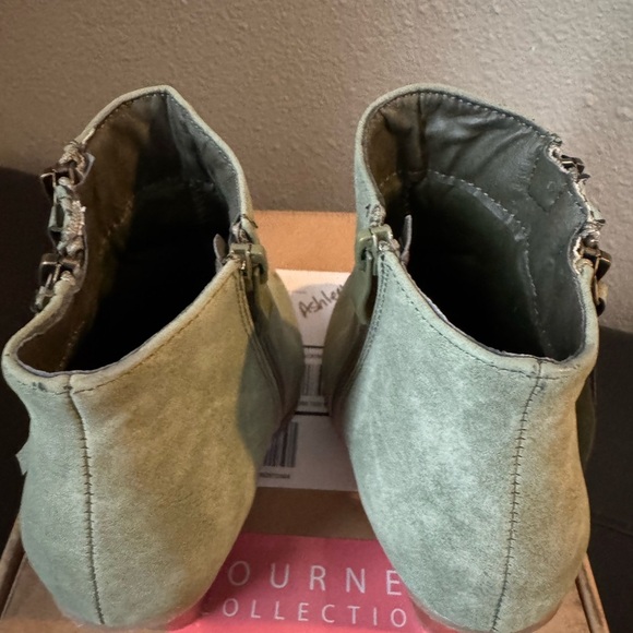Women's Olive Ankle Boots - Picture 4 of 7